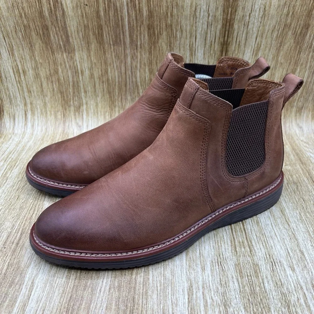 Johnston & Murphy Chelsea Boots Men's Size 9M Brown Leather TRUFOAM 20-4328